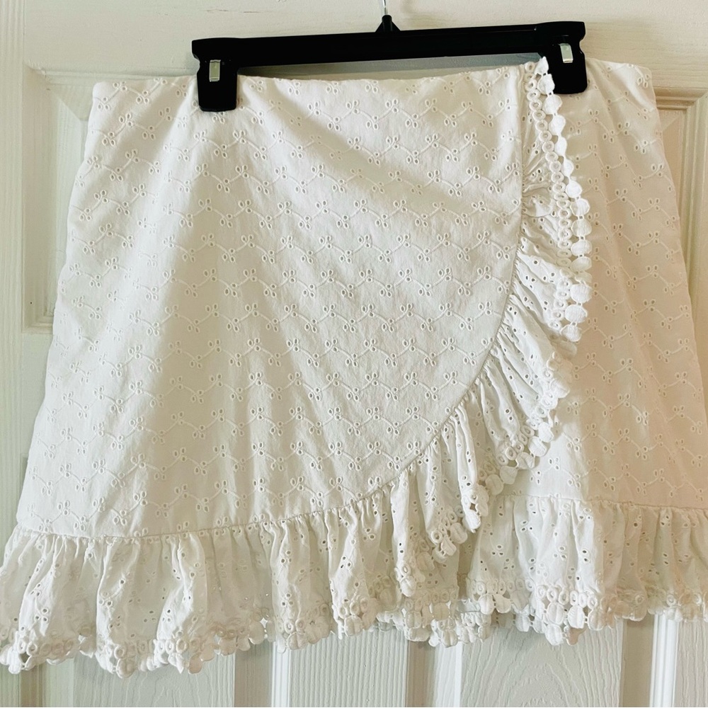 Lilly Pulitzer White Ditsy Vine Eyelet Ellia Skort 16